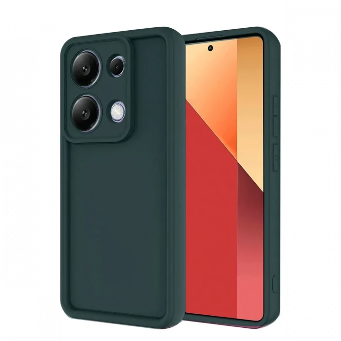 Newface Xiaomi Redmi Note 13 Pro 4G Kılıf Viera Silikon - Koyu Yeşil