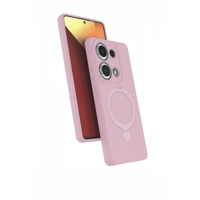 Newface Xiaomi Redmi Note 13 Pro 4G Regal Magsafe Standlı Kapak - Açık Pembe