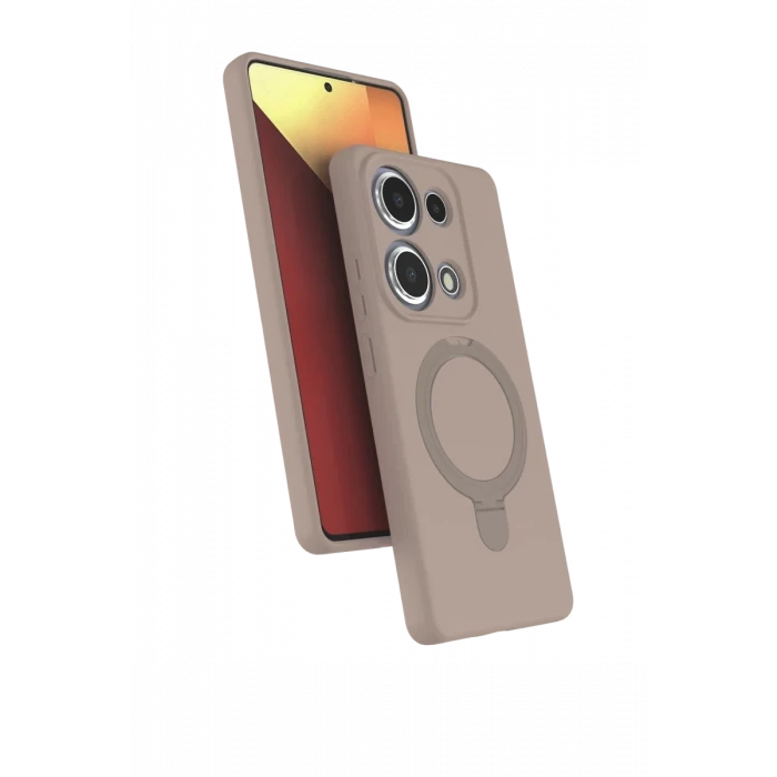 Newface Xiaomi Redmi Note 13 Pro 4G Regal Magsafe Standlı Kapak - Çöl Titanyum