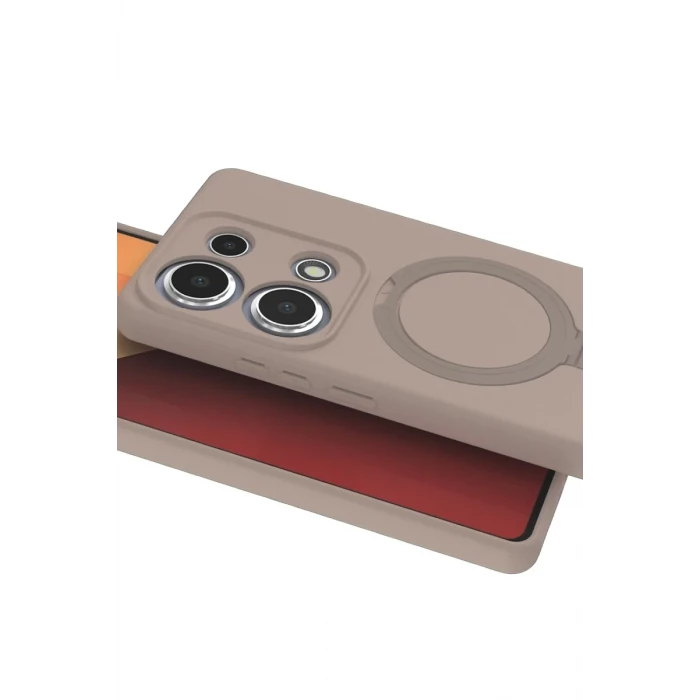 Newface Xiaomi Redmi Note 13 Pro 4G Regal Magsafe Standlı Kapak - Çöl Titanyum