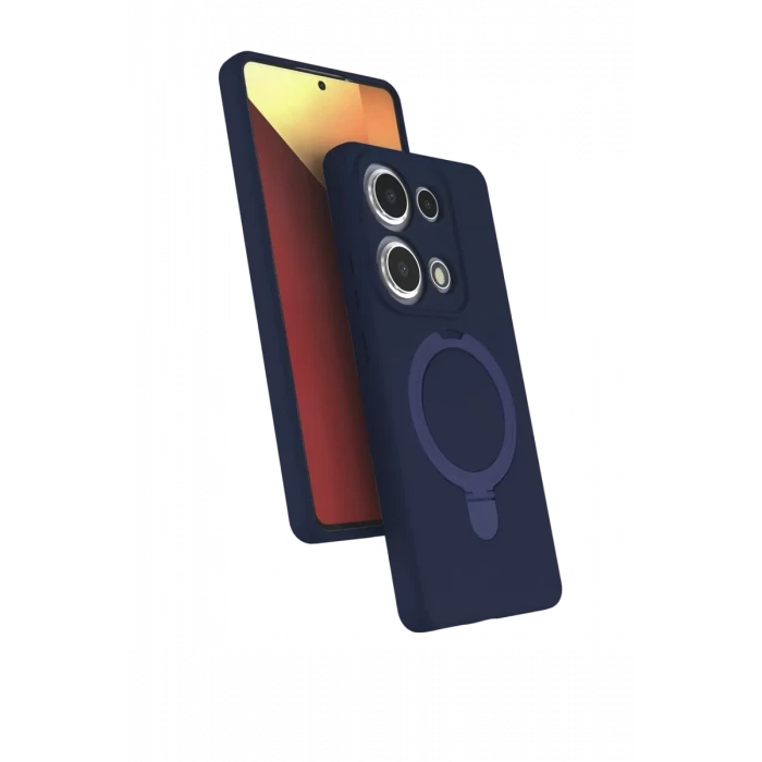 Newface Xiaomi Redmi Note 13 Pro 4G Regal Magsafe Standlı Kapak - Lacivert