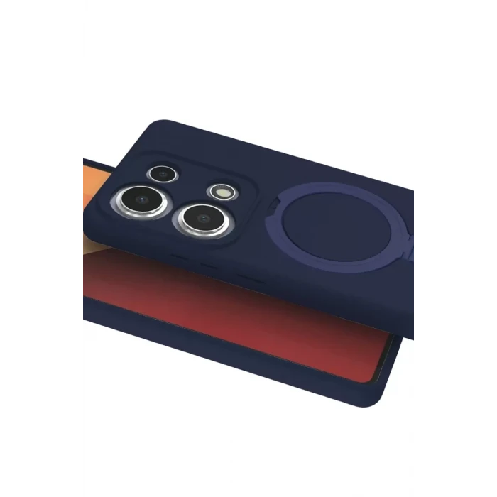Newface Xiaomi Redmi Note 13 Pro 4G Regal Magsafe Standlı Kapak - Lacivert