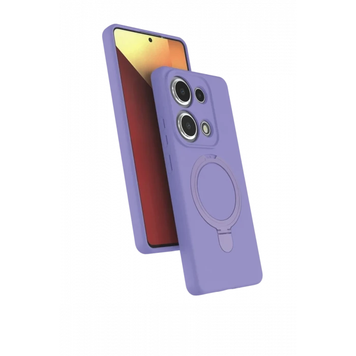 Newface Xiaomi Redmi Note 13 Pro 4G Regal Magsafe Standlı Kapak - Lila