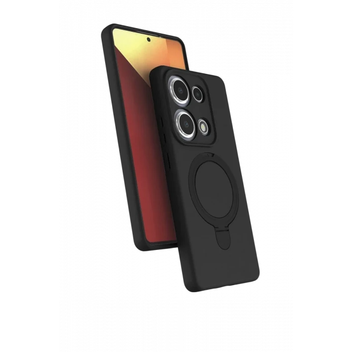 Newface Xiaomi Redmi Note 13 Pro 4G Regal Magsafe Standlı Kapak - Siyah