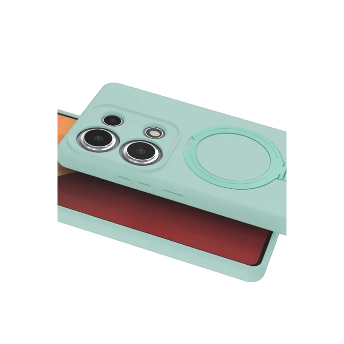 Newface Xiaomi Redmi Note 13 Pro 4G Regal Magsafe Standlı Kapak - Su Yeşili