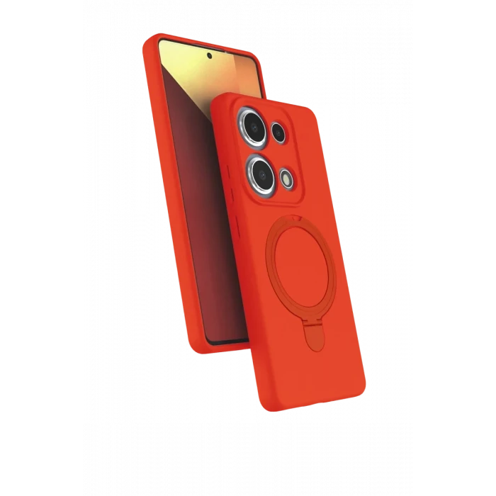 Newface Xiaomi Redmi Note 13 Pro 4G Regal Magsafe Standlı Kapak - Turuncu