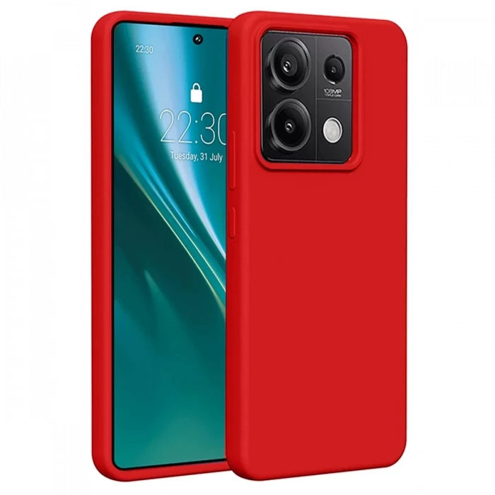 Newface Xiaomi Redmi Note 13 Pro 5G Kılıf First Silikon - Kırmızı
