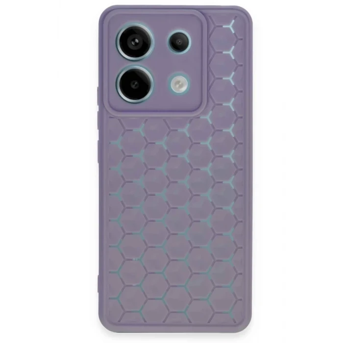 Newface Xiaomi Redmi Note 13 Pro 5G Kılıf Petek Silikon Kapak - Lila