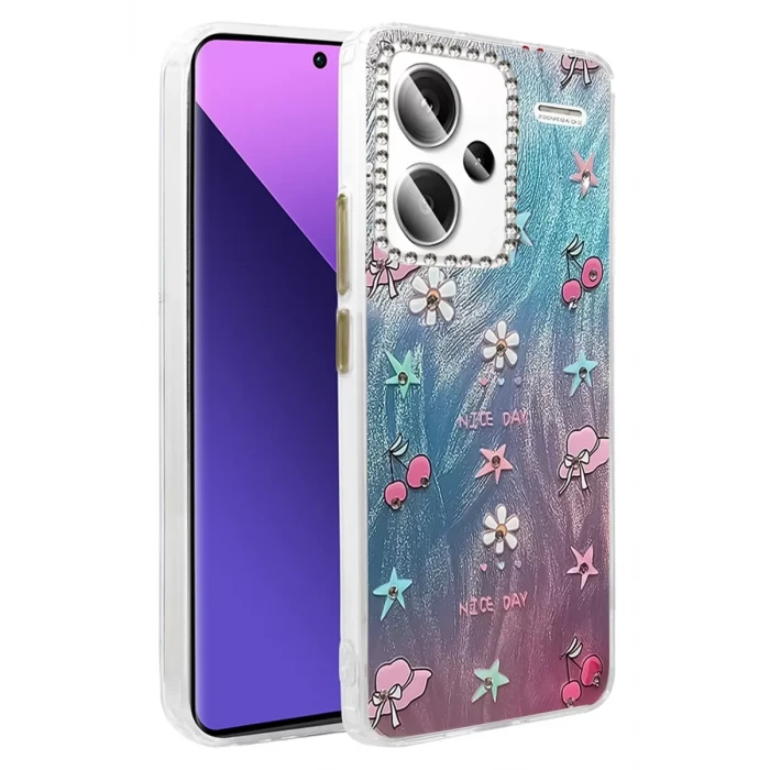 Newface Xiaomi Redmi Note 13 Pro Plus Kılıf Blade Aynalı Desenli Kapak - Desen 4