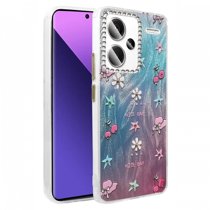 Newface Xiaomi Redmi Note 13 Pro Plus Kılıf Blade Aynalı Desenli Kapak - Desen 4