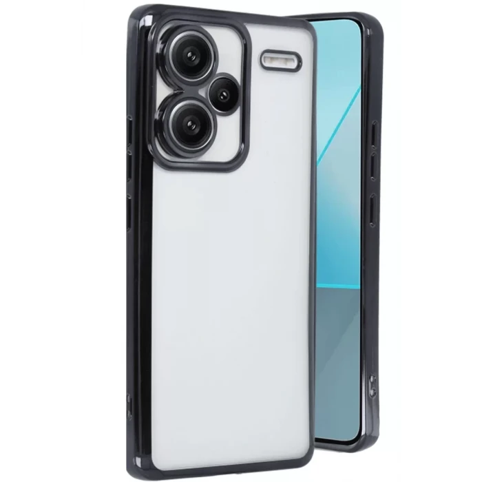 Newface Xiaomi Redmi Note 13 Pro Plus Kılıf Razer Lensli Silikon - Siyah