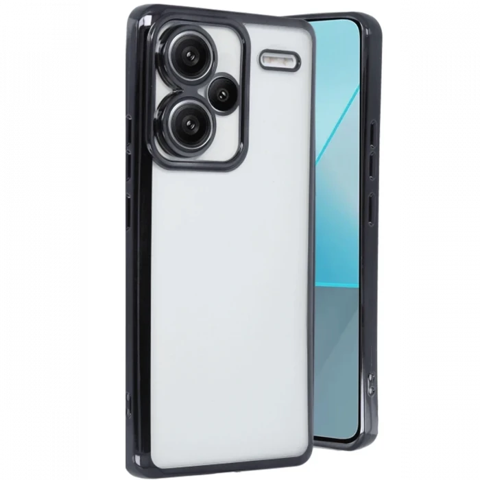 Newface Xiaomi Redmi Note 13 Pro Plus Kılıf Razer Lensli Silikon - Siyah
