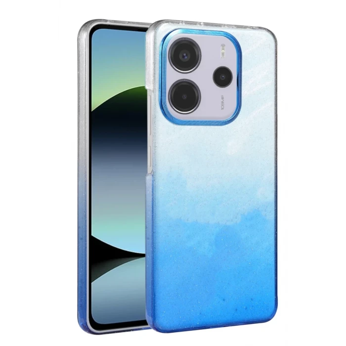 Newface Xiaomi Redmi Note 14 4G Glossy Kapak - Mavi