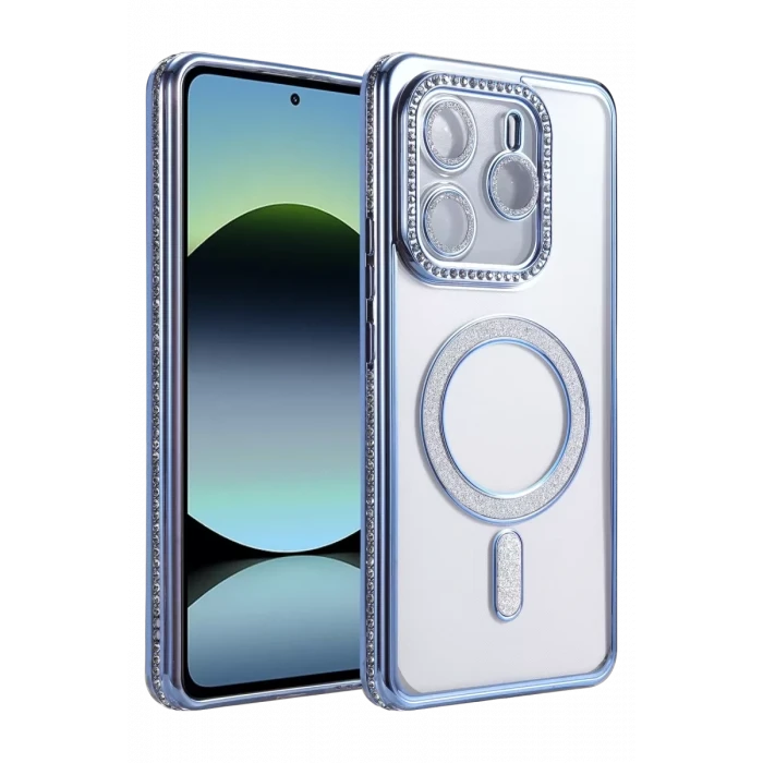 Newface Xiaomi Redmi Note 14 4G Joke Simli Magneticsafe Kılıf - Mavi