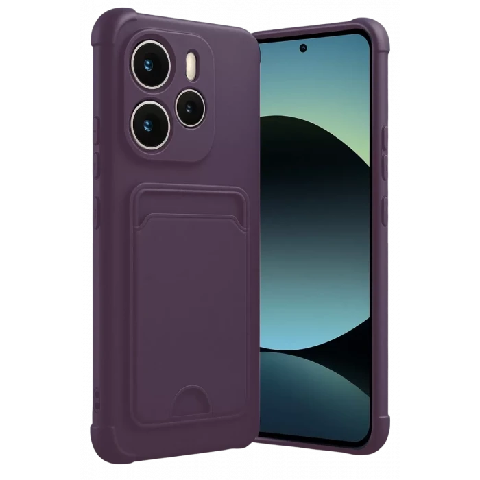 Newface Xiaomi Redmi Note 14 4G Kelvin Kartvizitli Silikon - Derin Mor