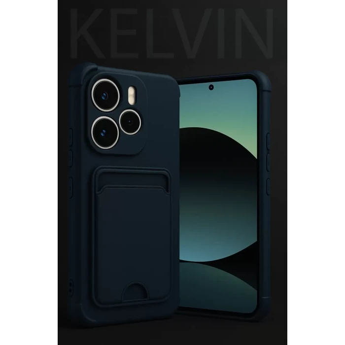 Newface Xiaomi Redmi Note 14 4G Kelvin Kartvizitli Silikon - Derin Mor