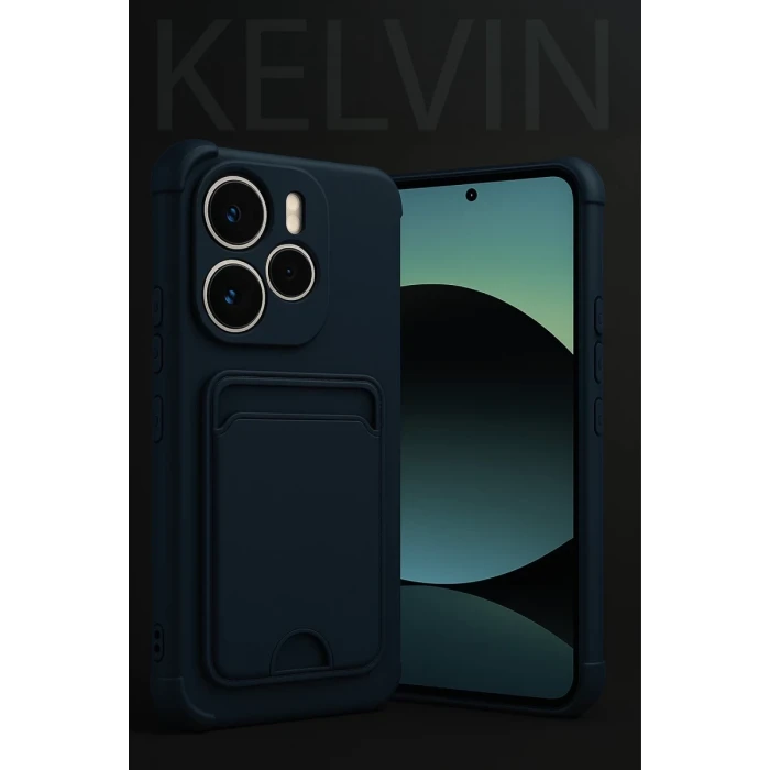 Newface Xiaomi Redmi Note 14 4G Kelvin Kartvizitli Silikon - Lacivert