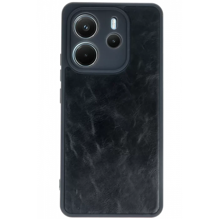Newface Xiaomi Redmi Note 14 4G Kılıf Aras Deri Kapak - Siyah