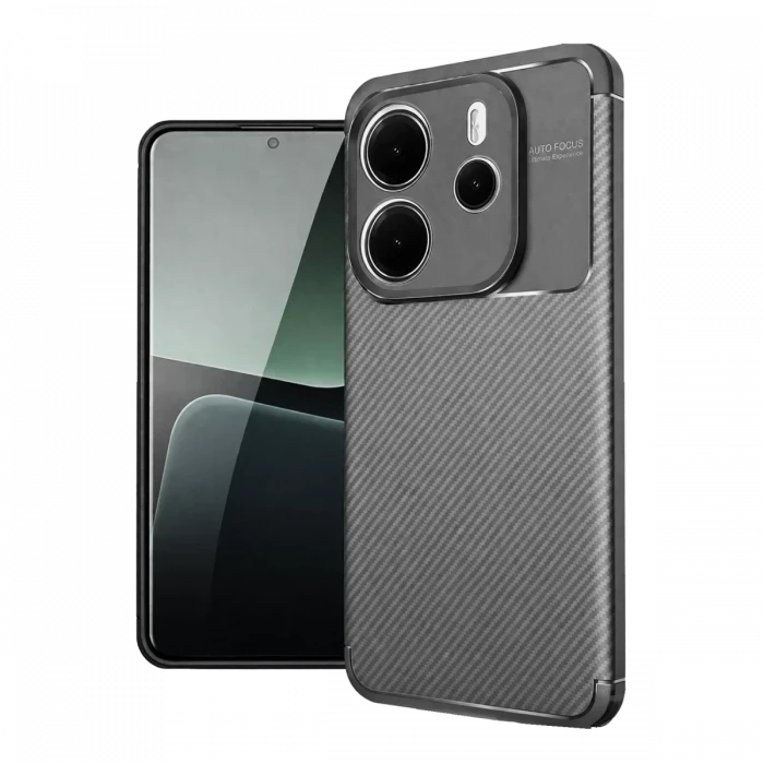 Newface Xiaomi Redmi Note 14 4G Kılıf Auto Focus Karbon Kapak - Gri