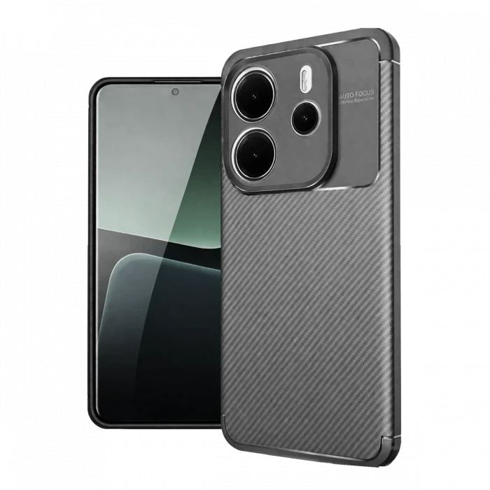 Newface Xiaomi Redmi Note 14 4G Kılıf Auto Focus Karbon Kapak - Gri