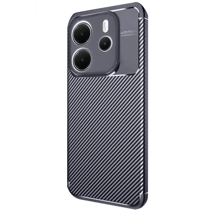 Newface Xiaomi Redmi Note 14 4G Kılıf Auto Focus Karbon Kapak - Lacivert