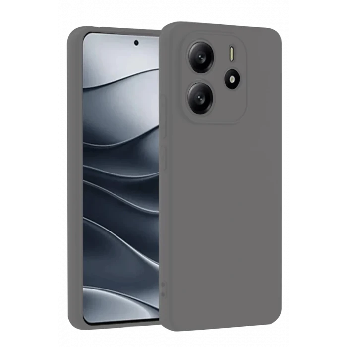 Newface Xiaomi Redmi Note 14 4G Kılıf First Silikon - Gri