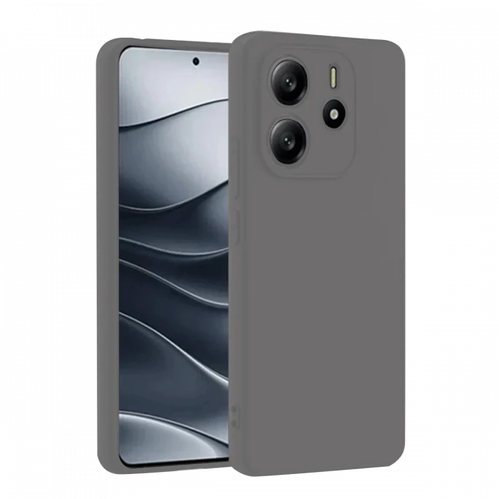 Newface Xiaomi Redmi Note 14 4G Kılıf First Silikon - Gri