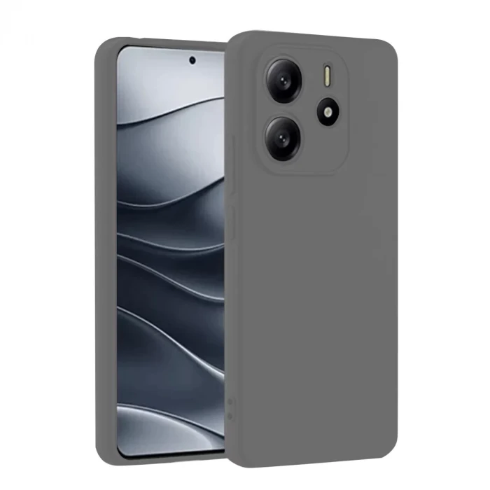 Newface Xiaomi Redmi Note 14 4G Kılıf First Silikon - Gri