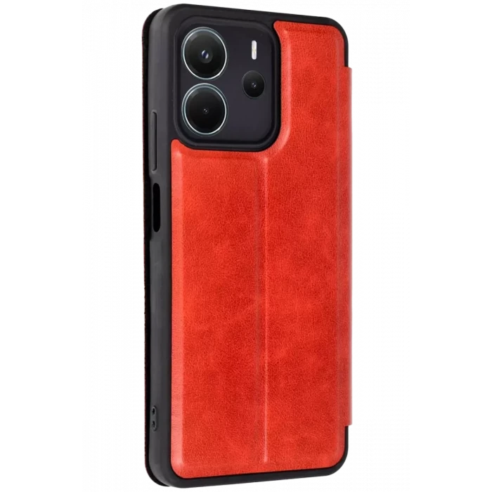 Newface Xiaomi Redmi Note 14 4G Kılıf Flip Cover - Kırmızı