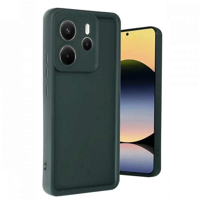 Newface Xiaomi Redmi Note 14 4G Kılıf Viera Silikon - Koyu Yeşil