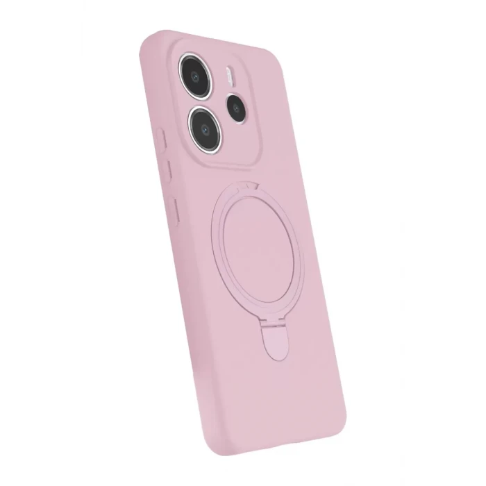 Newface Xiaomi Redmi Note 14 4G Regal Magsafe Standlı Kapak - Açık Pembe