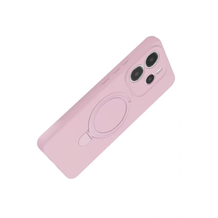 Newface Xiaomi Redmi Note 14 4G Regal Magsafe Standlı Kapak - Açık Pembe