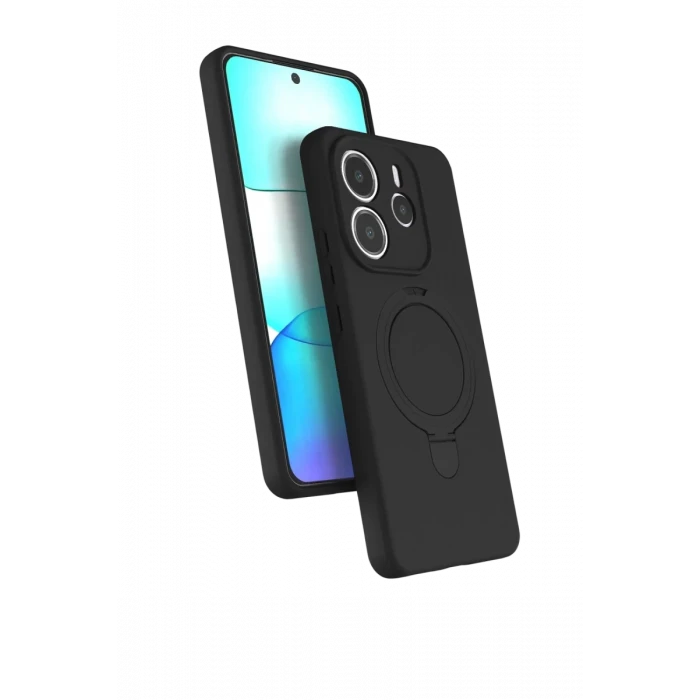 Newface Xiaomi Redmi Note 14 4G Regal Magsafe Standlı Kapak - Siyah