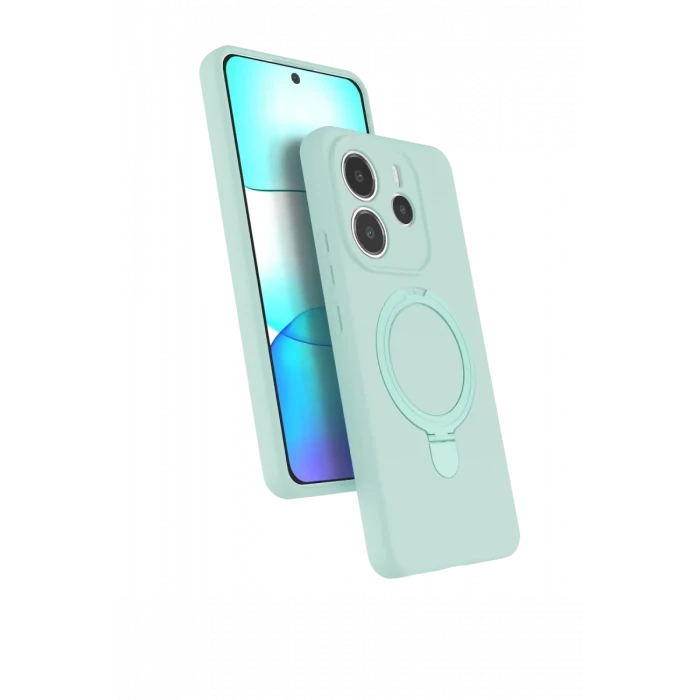 Newface Xiaomi Redmi Note 14 4G Regal Magsafe Standlı Kapak - Su Yeşili