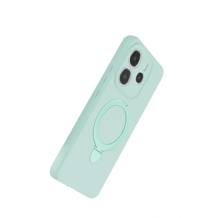 Newface Xiaomi Redmi Note 14 4G Regal Magsafe Standlı Kapak - Su Yeşili