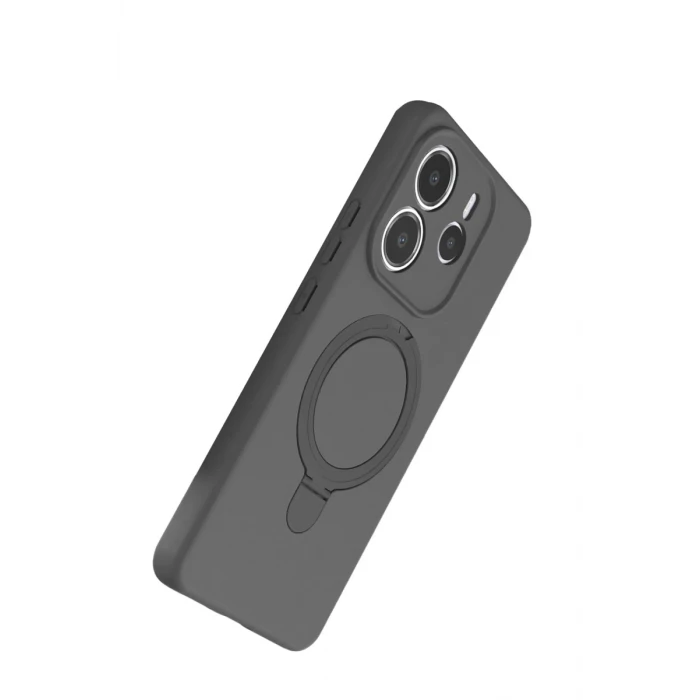 Newface Xiaomi Redmi Note 14 4G Regal Magsafe Standlı Kapak - Titan Gri