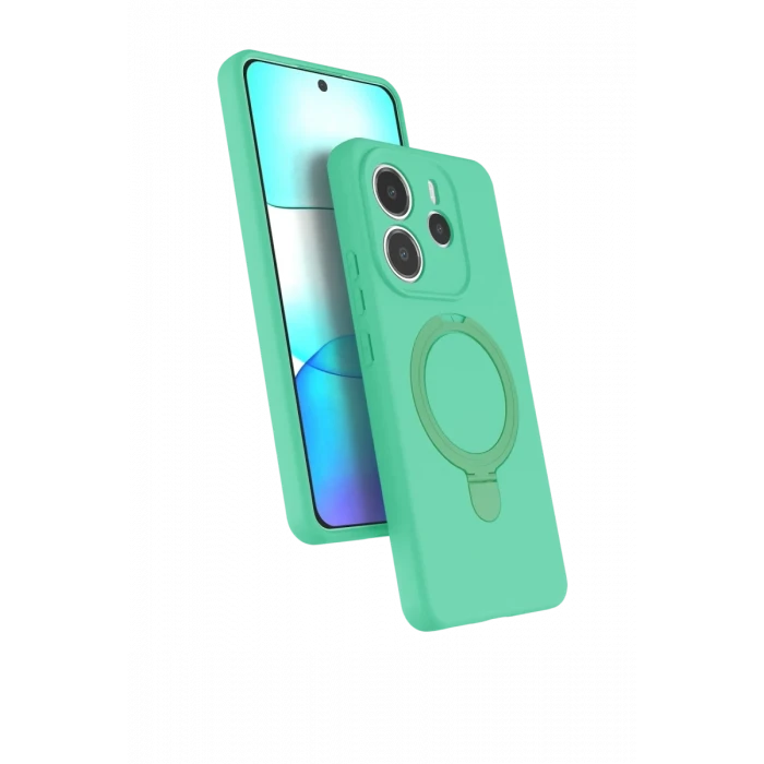 Newface Xiaomi Redmi Note 14 4G Regal Magsafe Standlı Kapak - Yeşil