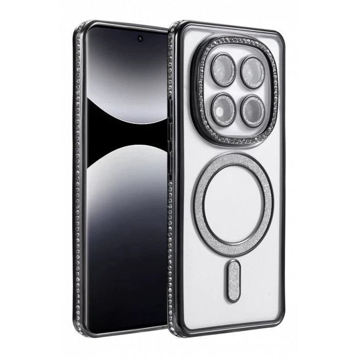 Newface Xiaomi Redmi Note 14 Pro 4G Joke Simli Magneticsafe Kılıf - Siyah