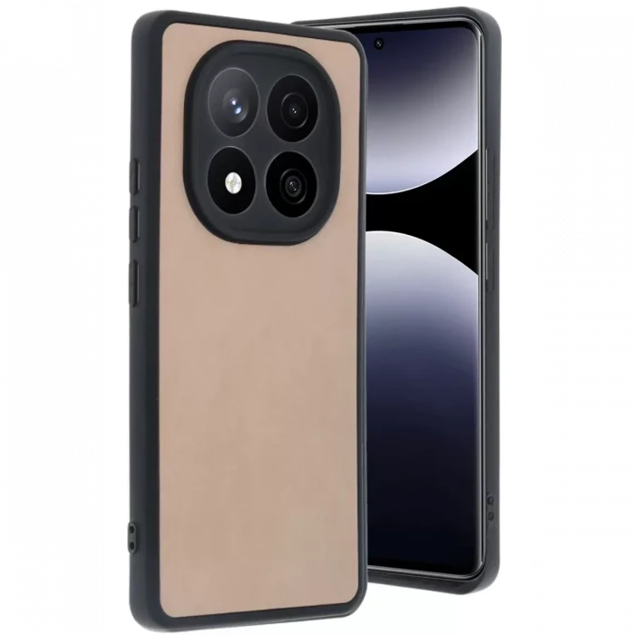 Newface Xiaomi Redmi Note 14 Pro 4G Kılıf Aras Deri Kapak - Pudra
