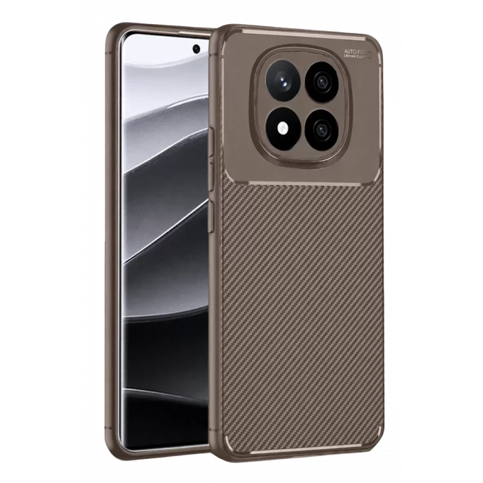 Newface Xiaomi Redmi Note 14 Pro 4G Kılıf Auto Focus Karbon Kapak - Gri