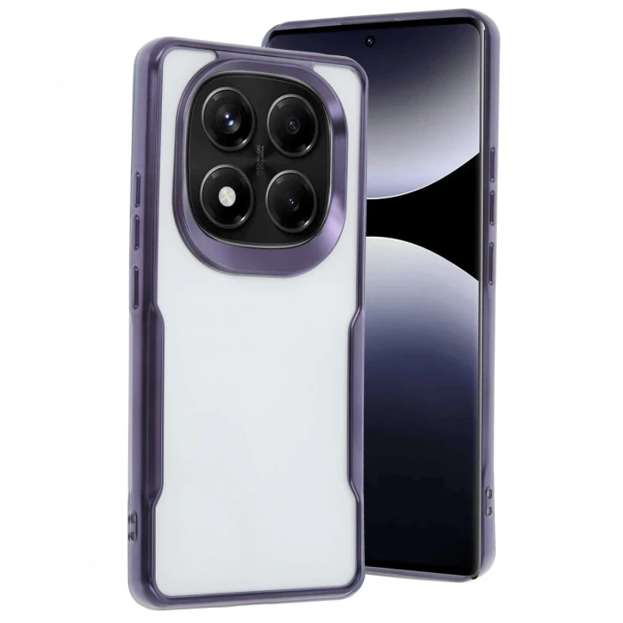 Newface Xiaomi Redmi Note 14 Pro 4G Kılıf Boyi Silikon Kapak - Derin Mor
