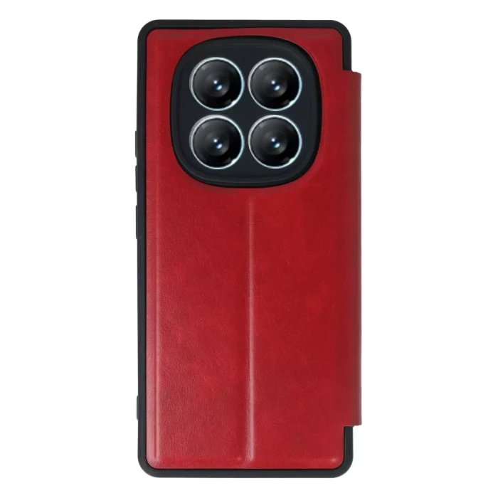 Newface Xiaomi Redmi Note 14 Pro 4G Kılıf Flip Cover - Kırmızı