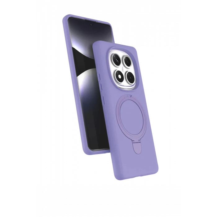 Newface Xiaomi Redmi Note 14 Pro 4G Regal Magsafe Standlı Kapak - Lila