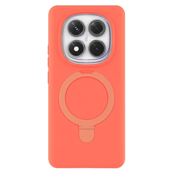 Newface Xiaomi Redmi Note 14 Pro 4G Regal Magsafe Standlı Kapak - Turuncu