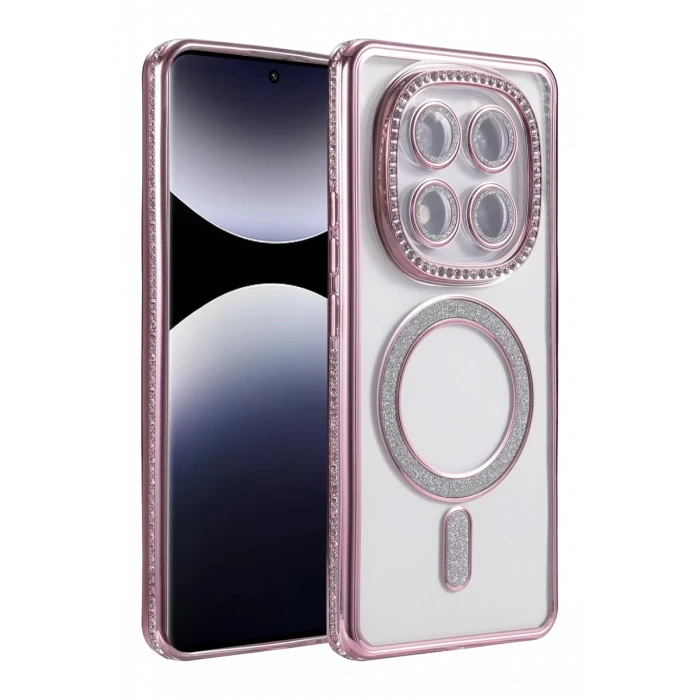 Newface Xiaomi Redmi Note 14 Pro 5G Joke Simli Magneticsafe Kılıf - Pembe