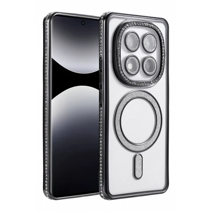 Newface Xiaomi Redmi Note 14 Pro 5G Joke Simli Magneticsafe Kılıf - Siyah