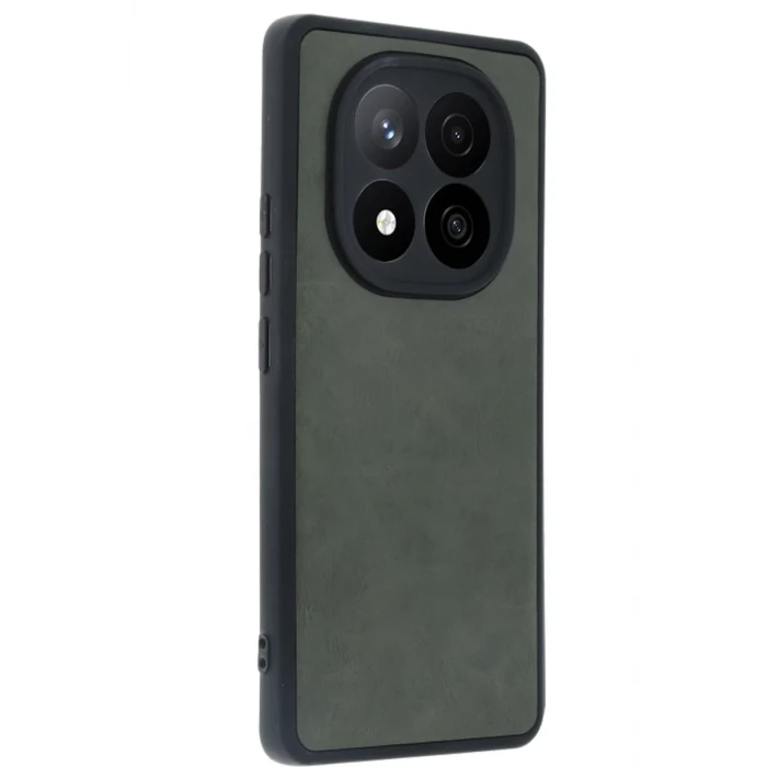 Newface Xiaomi Redmi Note 14 Pro 5G Kılıf Aras Deri Kapak - Koyu Yeşil