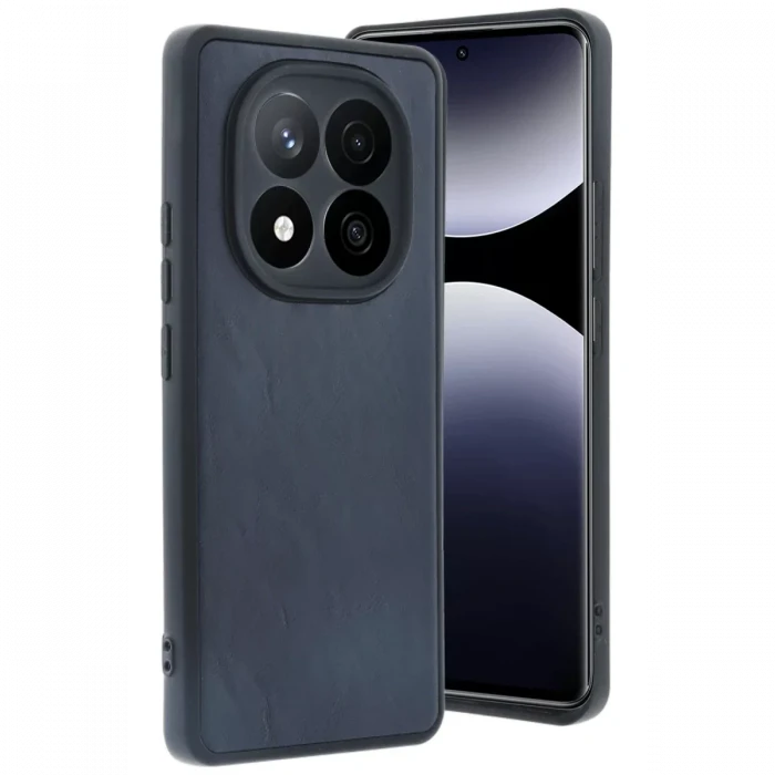 Newface Xiaomi Redmi Note 14 Pro 5G Kılıf Aras Deri Kapak - Lacivert