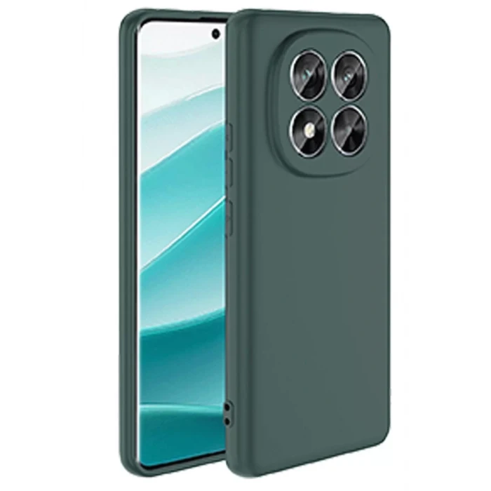 Newface Xiaomi Redmi Note 14 Pro 5G Kılıf First Silikon - Koyu Yeşil