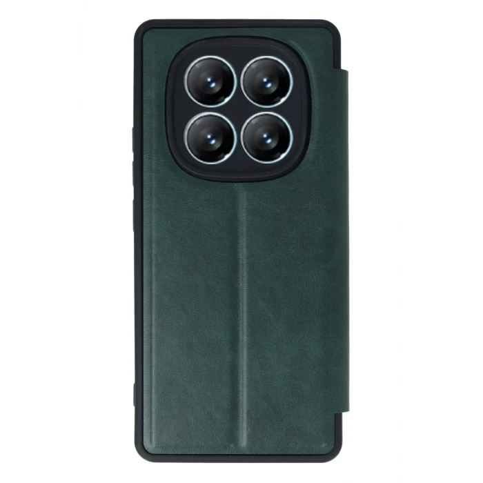 Newface Xiaomi Redmi Note 14 Pro 5G Kılıf Flip Cover - Koyu Yeşil
